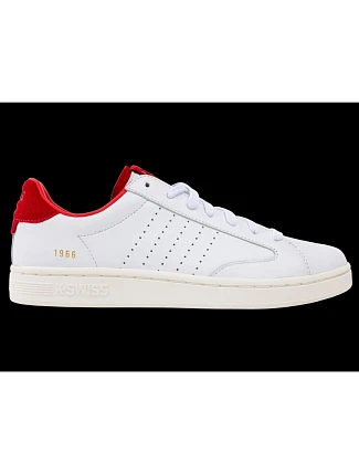 Tenisky K-swiss LOZAN KLUB LTH WHITE/MARS RED/SNOW WHITE-M (07263-113-M)