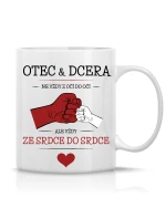 OTEC & DCERA - klasický bílý keramický hrníček 300 ml