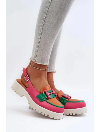 Dámské sandály MR38-656 růžovo-oranž-zelené - Step in style