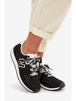 Dámské tenisky s ozdobným šněrováním Černé Henira