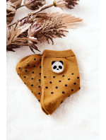 Dětské ponožky V bodech Panda Žluté
