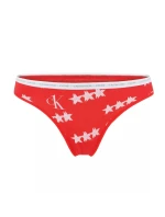 Dámské tanga 2pack QD3788E - W5H - Červená, bílá - Calvin Klein