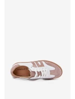 Dámské Kožené Tenisky Vinceza 79557 Bílá-Bežová