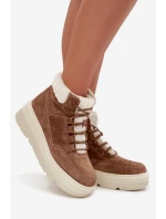 Semišové dámské sněhule s kožíškem na platformě Vinceza 95354 Camel Semišové dámské sněhule s kožíškem na platformě Vinceza 95354 Camel