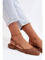 Okenní baleríny z eko semiše Camel Farivelle