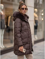 Dámská zimní prošívaná bunda s kapucí, fialová, FashionStreet TY5822 Dámská zimní prošívaná bunda s kapucí, fialová, FashionStreet TY5822
