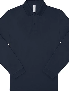 B&C My Polo 210 LSL Piqué polo s dlouhým rukávem z těžké bavlny 01.U427 navy