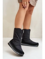 Dámské Sněhule S Zipem Progress PROGJ-22-130 Černé Dámské Sněhule S Zipem Progress PROGJ-22-130 Černé