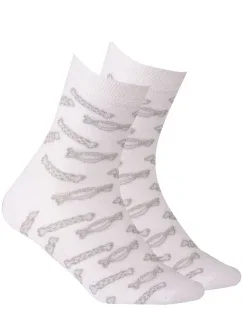 TENKÉ PONOŽKY BARVA 2-6 LET DÍVKY BÍLÉ 24-26