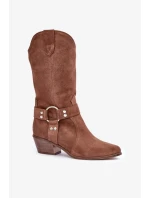 Kozačky na podpatku model 203903 Step in style Kozačky na podpatku model 203903 Step in style