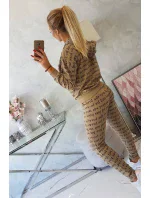 Sada s potiskem v barvě camel Sada s potiskem v barvě camel