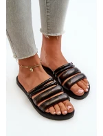 Dámské ploché gumové žabky 26727 Ipanema Puffer Tiras Fem Černé