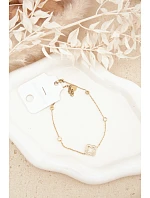 Zlatý náramek na nohu s trojlístkem