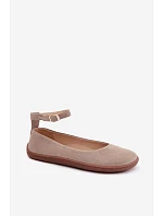Baleríny Barefoot z přírodního semiše Zazoo 020 Cappuccino
