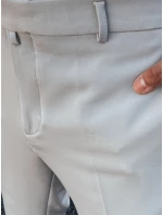 Pánské elegantní kalhoty světle šedé FashionStreet UX4291