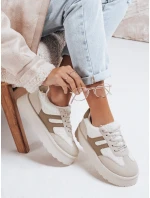 Dámské zateplené tenisky na platformě béžové FashionStreet ZY1080