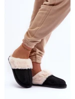 Dámské Pantofle s Kožíškem Černé Pinky Dámské Pantofle s Kožíškem Černé Pinky