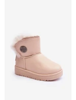 Dětské zimní boty s vyplněním kožešinou Bežové Big Star MM374084