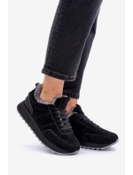 Dámské Tenisky S Kožíškem A Lesklým Prvkem Big Star OO274580 Černé