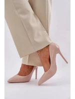 Lakované lodičky se špičatou špičkou Vizana – béžové