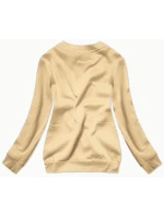Světle béžová dámská tepláková mikina se stahovacími lemy (W01-159) Světle béžová dámská tepláková mikina se stahovacími lemy (W01-159)