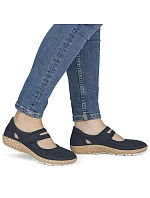 Dámská obuv na suchý zip tmavě modrá Rieker 44859-14