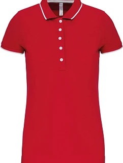 Kariban K 252 Dámské kontrastní piqué polo 20.K252 red/white/navy