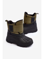 Dětské sněhule s rázovou podšívkou zateplené Khaki Big Star MM374123 Dětské sněhule s rázovou podšívkou zateplené Khaki Big Star MM374123