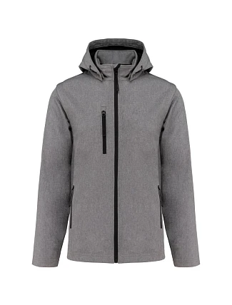 Kariban K 422 Unisex 3-vrstvá softshellová bunda s kapucí 20.K422 marl grey