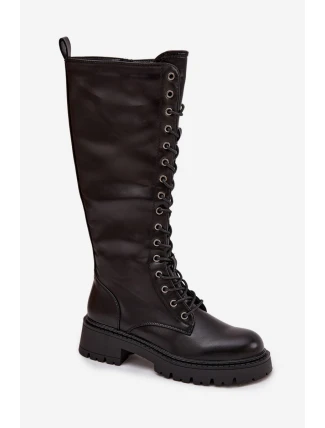 Dámské šněrovací glany Novissa – černé