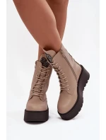 Boty na široké podrážce  model 219269 Step in style