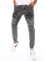 Pánské bojové džínové kalhoty tmavě šedé FashionStreet UX3275 Pánské bojové džínové kalhoty tmavě šedé FashionStreet UX3275