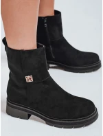 Dámské černé semišové boty FashionStreet ZY1115