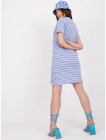 Šaty D16054M30315A bílé a modré