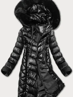 Černá prošívaná dámská zimní bunda S'west (B8268-1)