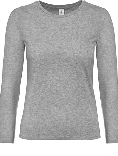 B&C #E190 LSL /women Dámské tričko z těžké bavlny s dl. rukávem 01.008T sport grey