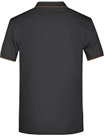 Daiber JN 728 Pánské piqué polo s kontrastní légou 02.0728 black/orange