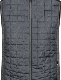 Daiber JN 740 Pánská pletená hybridní vesta 02.0740 grey melange/anthracite melange