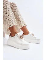 Dámské kožené tenisky CheBello 4411 bílé