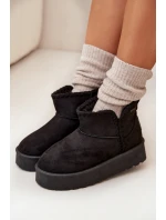 Dámské Sněhule Na Platformě S Prošitím Big Star SS274128 Černé