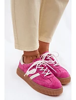 Dámské semišové tenisky na platformě fuchsiové Marisae