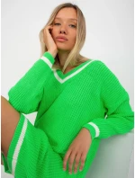 Dámský svetr LC SW 8023 fluo zelený