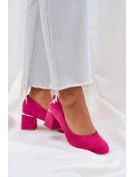 Eko Semišové Čerpadla Na Podpatku Fuchsie Veniffia