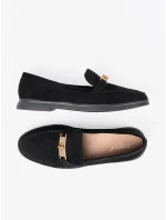 Designové dámské černé mokasíny bez podpatku Designové dámské černé mokasíny bez podpatku