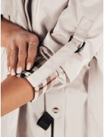 Dámská přechodná bunda parka CIVIT ecru FashionStreet TY4214