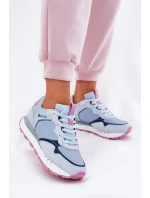 Semišové Lehká Sportovní Obuv Dámská Big Star RR274236 HI-POLY SYSTEM Modrá