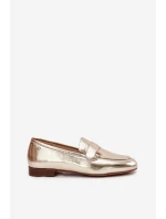 Kožené Polobotky Mokasíny Dámské Maciejka K6809-25 Zlaté