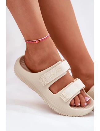 Dámské pěnové pantofle s pásky Big Star – béžové