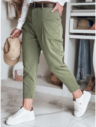 Dámské chinos kalhoty CHINOSKA khaki FashionStreet kalhoty UY2558