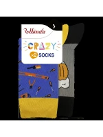 Veselé ponožky 2 páry CRAZY SOCKS 2x - BELLINDA - šedá